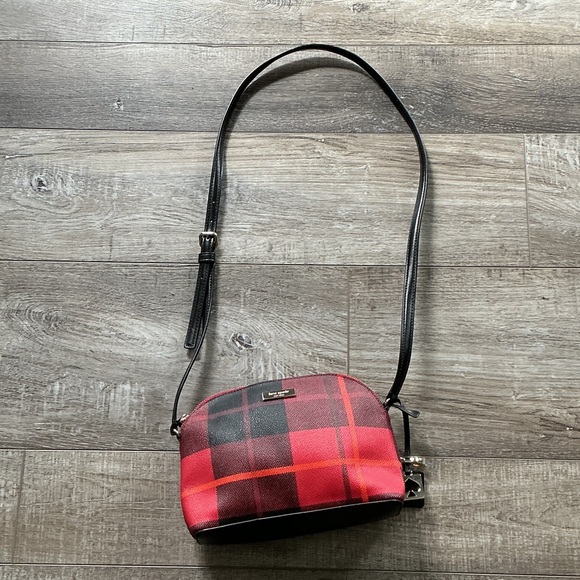 kate spade Handbags - kate spade Brightwater Hanna Red and Black Plaid Crossbody Bag